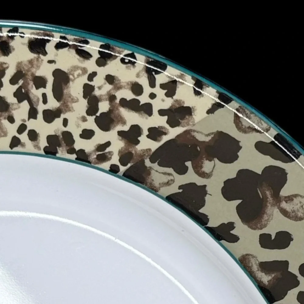 Vitromaster Jungle Animal Print Dinner Plate 1993 Set‎ Of 2